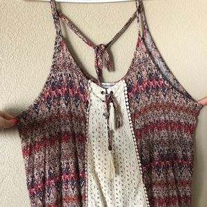 Plus-size bohemian tank top